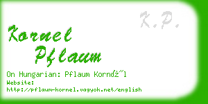 kornel pflaum business card